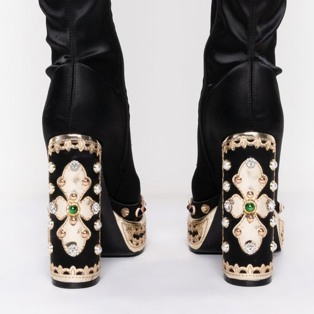 AZALEA WANG SPOLIGHT JUNKIE CHUNKY BOOTIE IN BLACK ( BRAND NEW !!! ) - Picture 4 of 10